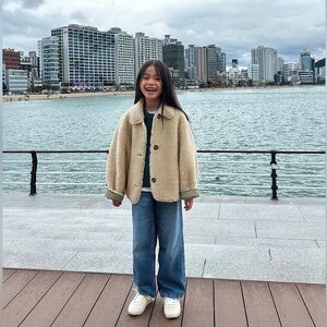 ZARA DOUBLE-FACED FAUX SHEARLING COAT JACKET